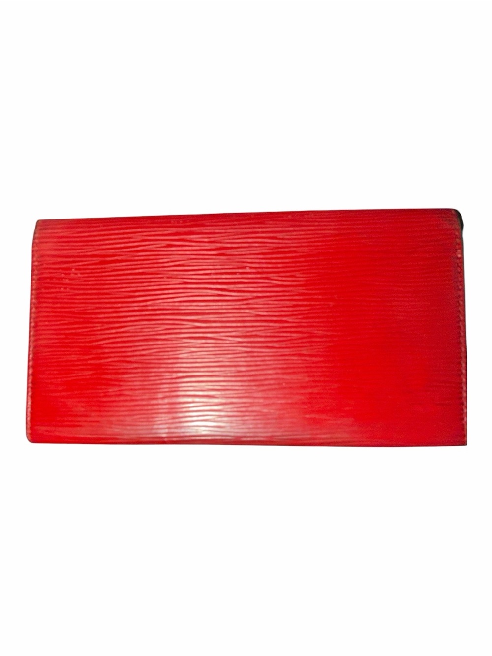 ⁠Auth Louis Vuitton Castilian Red Epi Leather Long Flap Wallet Envelope - Picture 2 of 6